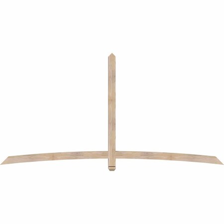 Ekena Millwork Bellingham Smooth Timber Gable Bracket, Douglas Fir, 108"W x 54"H x 3 1/2"D x 3 1/2"F, 12/12 Pitch GBW108X54X0404BEL00SDF